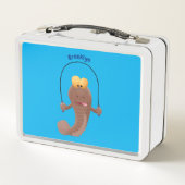 Lunch Box Dessin animé drôle de poisson mudskipper sautant (Dos)