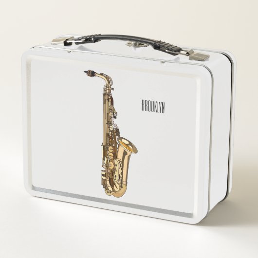 Lunch Box dessin animé saxophone (Dos)