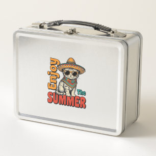 Lunch Box Dessin de conception de gravure vintage de chapeau
