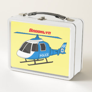 Lunch Box Dessin d'hélicoptère du service de police mignon