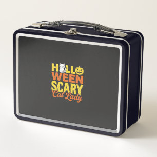 Lunch Box Dessin Halloween Dame Chat Effrayant_1