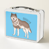 Lunch Box dessin humoristique sibérien husky (Dos)
