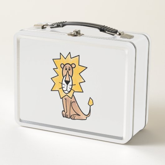 Lunch Box dessin mignon lion enfants retro safari jungle ani (Devant)