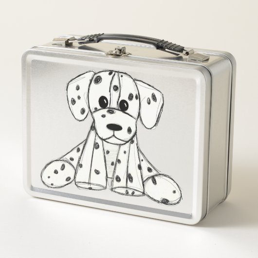 Lunch Box Dessin simple de contour de chien en peluche dalma (Devant)