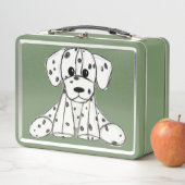 Lunch Box Dessin simple de contour de chien en peluche dalma (En situation)