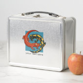Lunch Box Deux amis souriants enmêlés Cartoon Salamander (En situation)