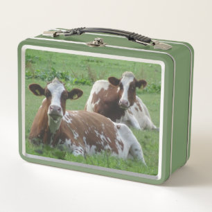 Lunch Box Deux Vaches blanches Brown mignonnes