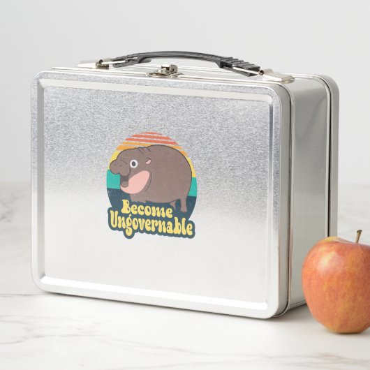 Lunch Box Devenez ingouvernable Funny Baby Hippo Moo Deng Fu (En situation)