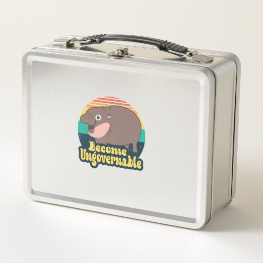 Lunch Box Devenez ingouvernable Funny Baby Hippo Moo Deng Fu (Devant)