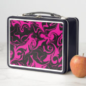 Lunch Box Déversement - Magenta et noir (En situation)