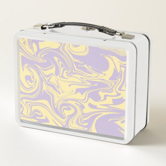 Lunch Box Déversement - Pastel Jaune et Violet (Dos)