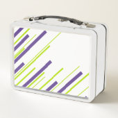 Lunch Box Diagonales en vert citron vert et violet (Dos)