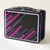 Lunch Box Diagonales - rose, violet, bleu et noir (Devant)