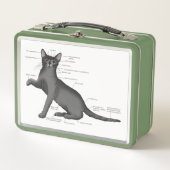 Lunch Box Diagramme d'anatomie de chat drôle Humour Nerd (Devant)
