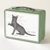 Lunch Box Diagramme d'anatomie de chat drôle Humour Nerd (Dos)