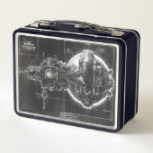 Lunch Box Diagramme noir de la base Sci-Fi (Dos)