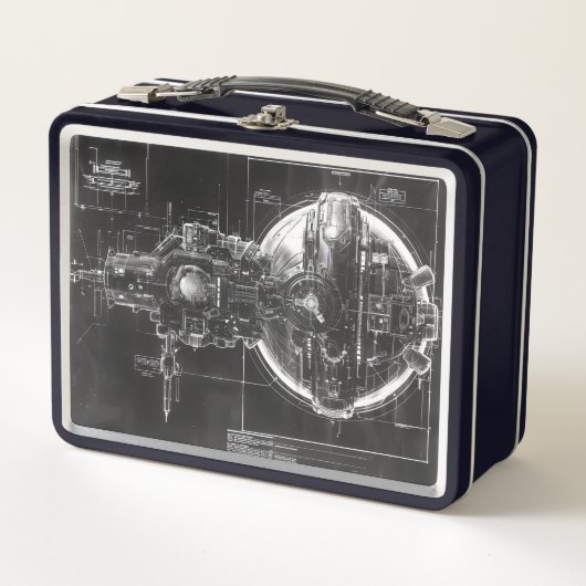 Lunch Box Diagramme noir de la base Sci-Fi (Devant)
