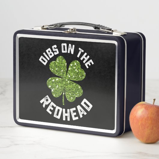 Lunch Box Dibs On The Redhead St Patrick's Day Shamrock (En situation)