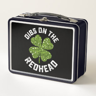 Lunch Box Dibs On The Redhead St Patrick's Day Shamrock