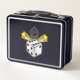 Lunch Box Dice au Poker avec pique et étoiles