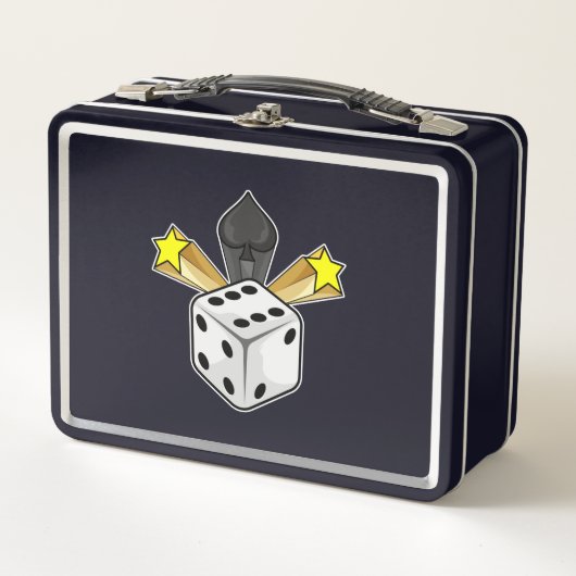Lunch Box Dice au Poker avec pique et étoiles (Devant)