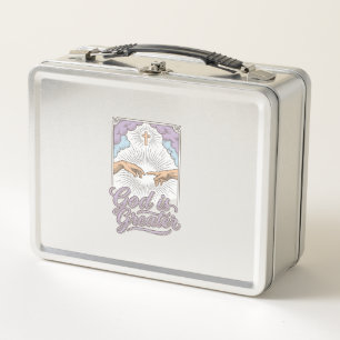 Lunch Box Dieu Est Plus Grand Chemise À Gravure Vintage Chré