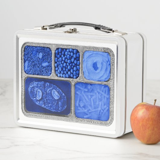 Lunch Box Dîner TV rétro en bleu (En situation)