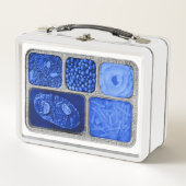 Lunch Box Dîner TV rétro en bleu (Devant)