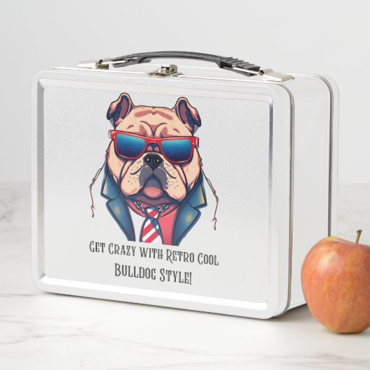 Lunch Box Dingue avec Retro Cool - Bulldog Style ! (En situation)