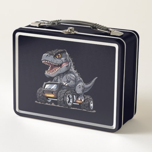 Lunch Box Dino on Wheels : Back to School Adventure Lunch Bo (Devant)