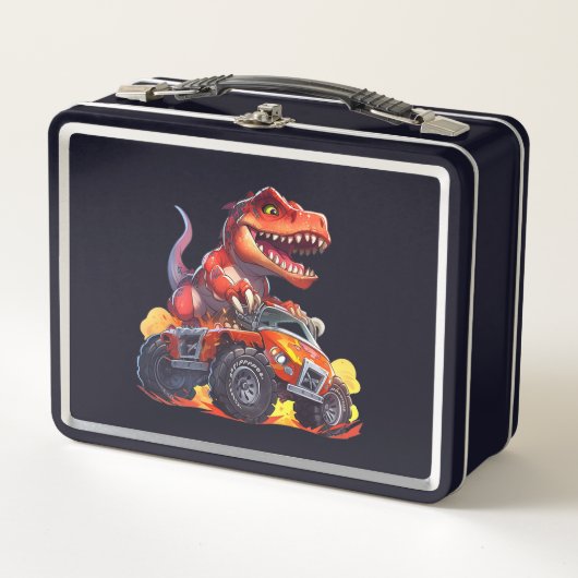 Lunch Box Dino on Wheels : Back to School Adventure Lunch Bo (Devant)
