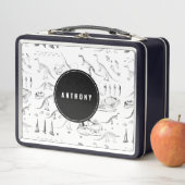 Lunch Box Dinosaur Os Fossiles Nom Personnalisé École (En situation)