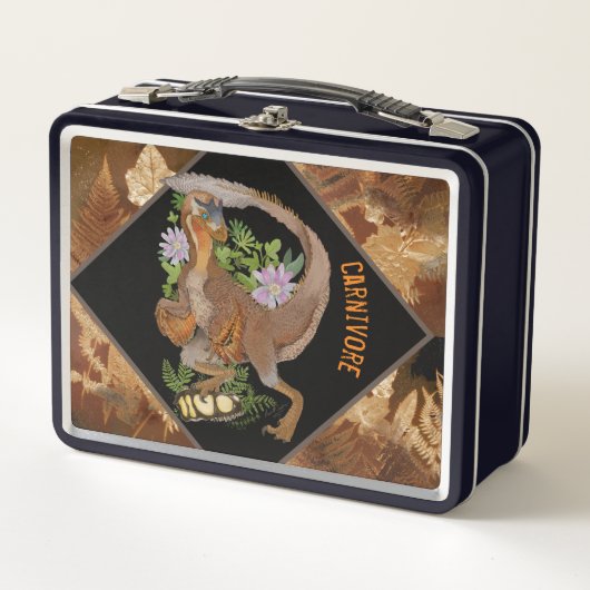 Lunch Box Dinosaur Raptor Jungle Art (Devant)