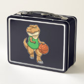 Lunch Box Dinosaure dans Sports avec basket-ball (Dos)