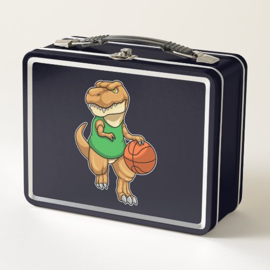 Lunch Box Dinosaure dans Sports avec basket-ball (Devant)
