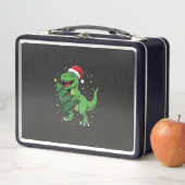 Lunch Box Dinosaure de Noël Santa T Rex (En situation)