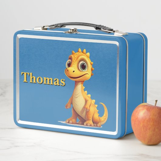 Lunch Box Dinosaure jaune (En situation)