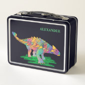 Lunch Box Dinosaure Nom des enfants Personnalisé (Dos)