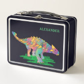 Lunch Box Dinosaure Nom des enfants Personnalisé (Devant)