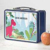 Lunch Box Dinosaure personnalisé Retour à l'école Nom (En situation)