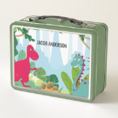 Lunch Box Dinosaure personnalisé Retour à l'école Nom (Dos)