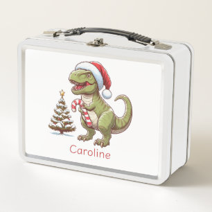 Lunch Box Dinosaure sucre de canne de Noël mignon