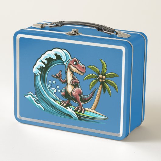 Lunch Box Dinosaure tropical du surf (Devant)