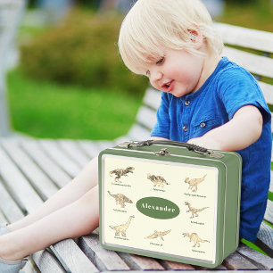 Lunch Box Dinosaures avec des noms École personnalisée