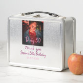 Lunch Box Dirty 30 Anniversaire ajouter nom rose ajouter dat (En situation)