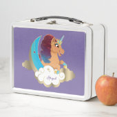 Lunch Box Divine la licorne | Lune et nuages (En situation)