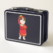 Lunch Box Dog as Firefighter with Helmet (Dos)
