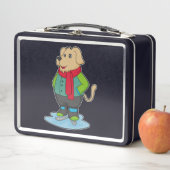 Lunch Box Dog at Ice skating with Ice skates (En situation)