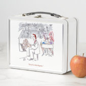 Lunch Box Doigts avec légende boîte à lunch blanche (En situation)