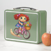 Lunch Box Doll on a Bike (En situation)